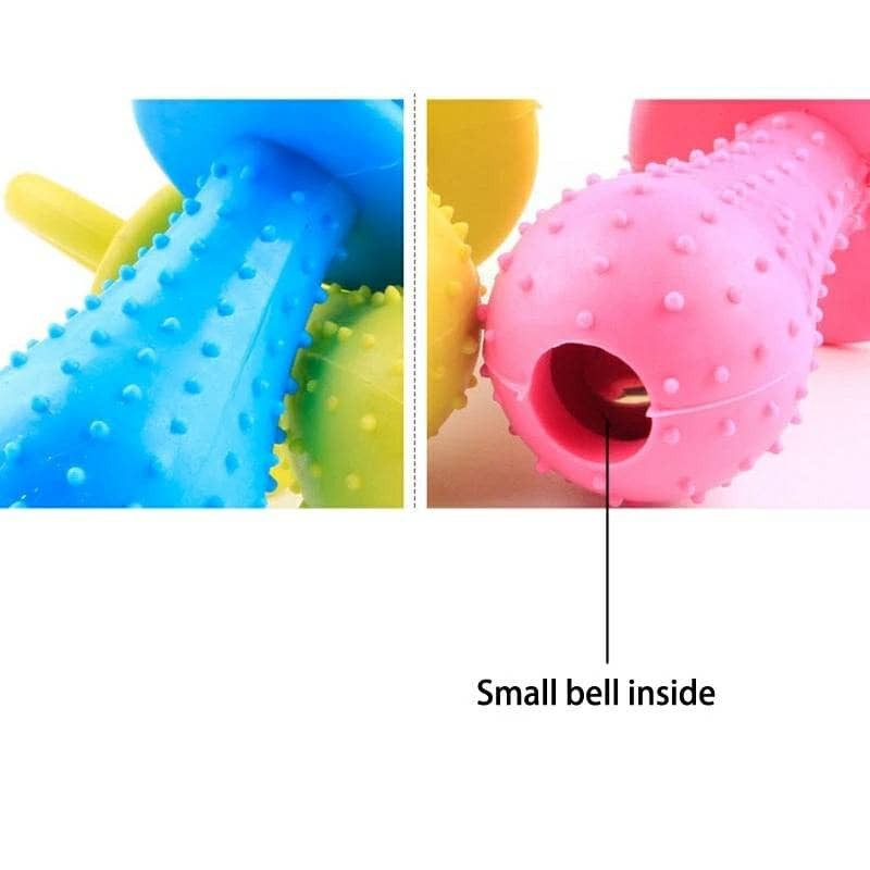 mainan anjing rubber bell dog toy karet gigitan hewan model dot