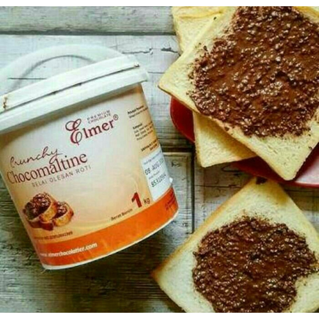 Elmer Chocomaltine 1 kg Crunchy Malt Olesan Roti Kue