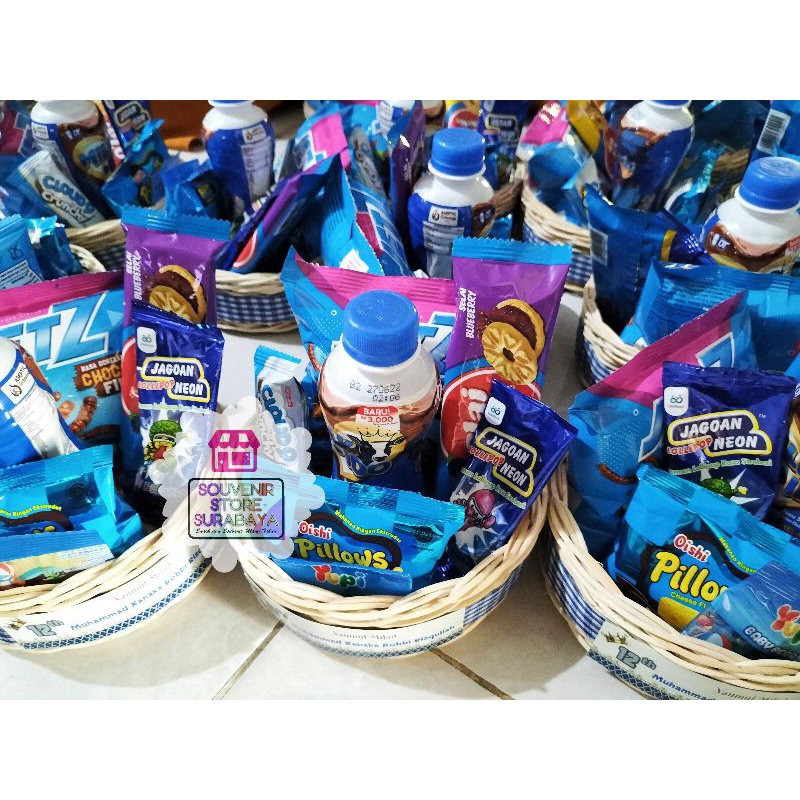 Hampers Snack Ultah / Paket rotan / Parcel Ultah / Hampers baby born/ Rotan Snack/ Snack Ultah Murah