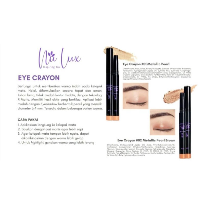 nu lux eye crayon no 123456