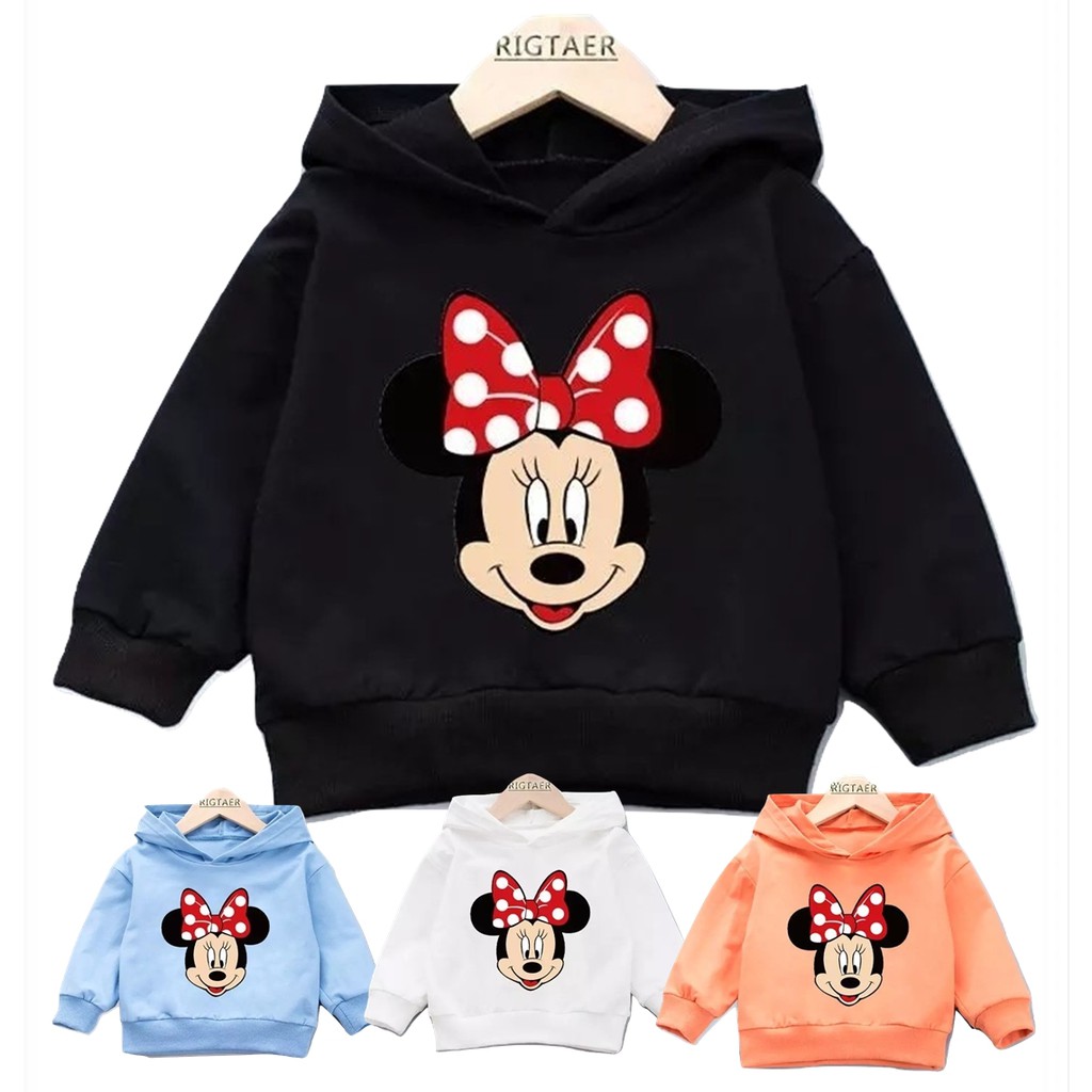 Sweater Hoodie Anak Mini Mouse Sweater Fleece Baju Anak Pakaian Anak