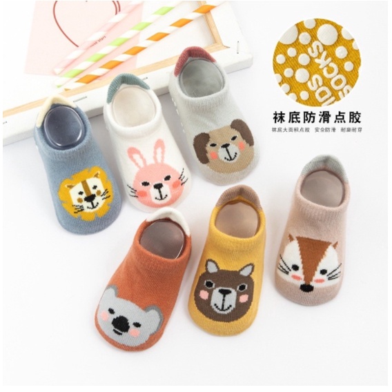 KS6 | KAOS KAKI Tanduk ANAK BAYI MOTIF GAMBAR ANIMALS HEWAN LUCU BAHAN KATUN KNIT NYAMAN DI PAKAI IMPORT RUZAIN MALL