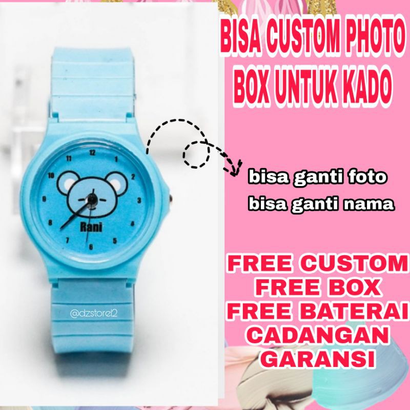 Jam Tangan BTS Anak Wanita BT21 Koya BTS Bangtan Boys Army KPop Rubber Biru/kado hadiah anak sahabat