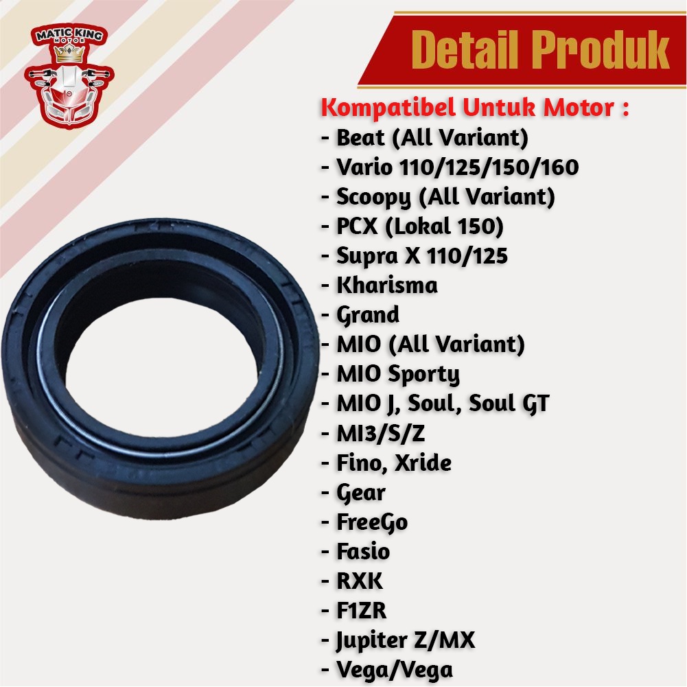 Seal sil shockbreaker depan beat vario scoopy pcx mio supra jupiter z 26x37x10.5  NOK