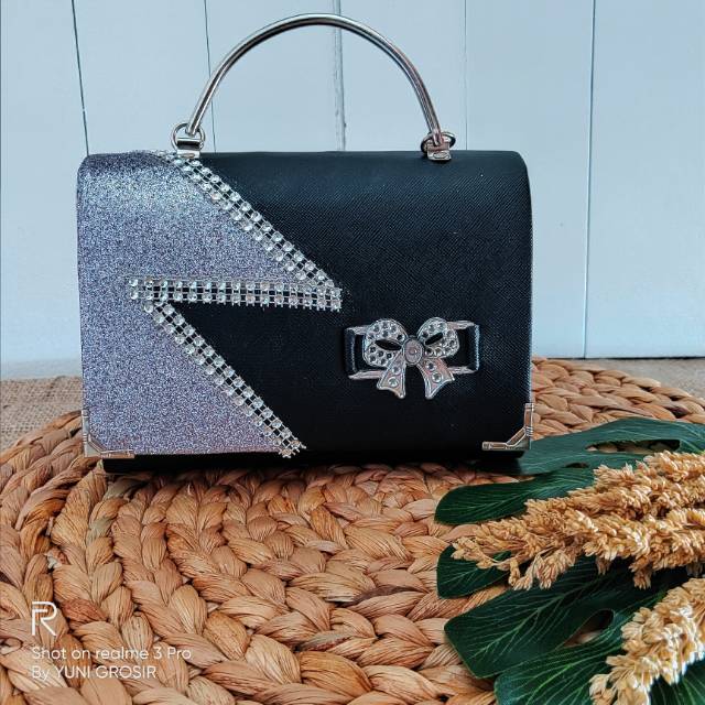 Tas Pesta Glitter Zig Zag