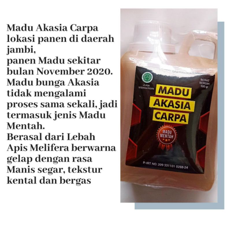 

Madu Akasia Carpa kemasan 1000 gram