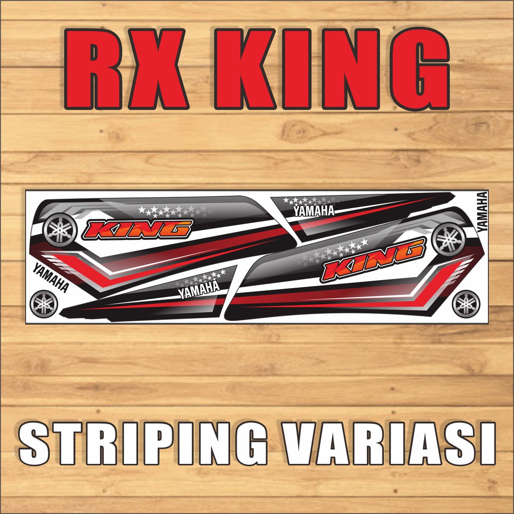 COD STRIPING VARIASI RX KING 001 - MERAH -MOTOR RX KING - SAHILA STICKER VARIASI