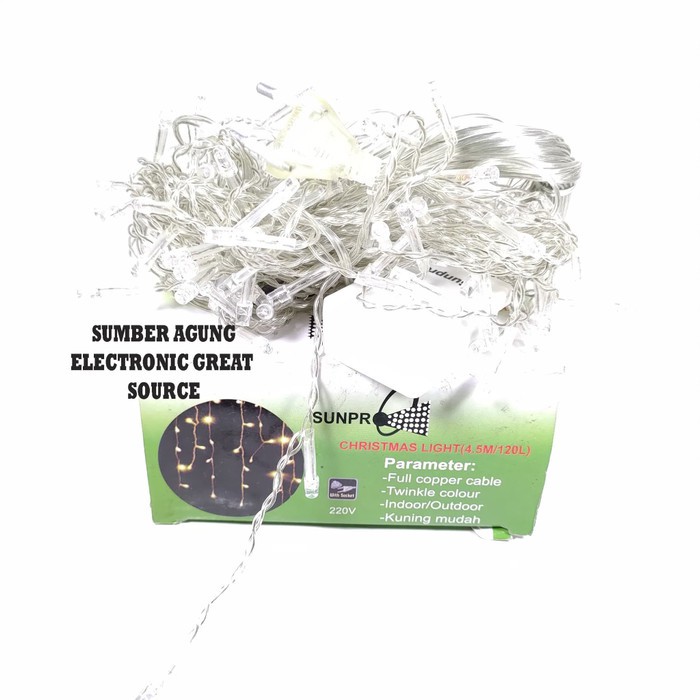 Lampu Tirai Hias Sunpro S305 4.5M 4.5 Meter 120LED Lampu Kelap Kelip R