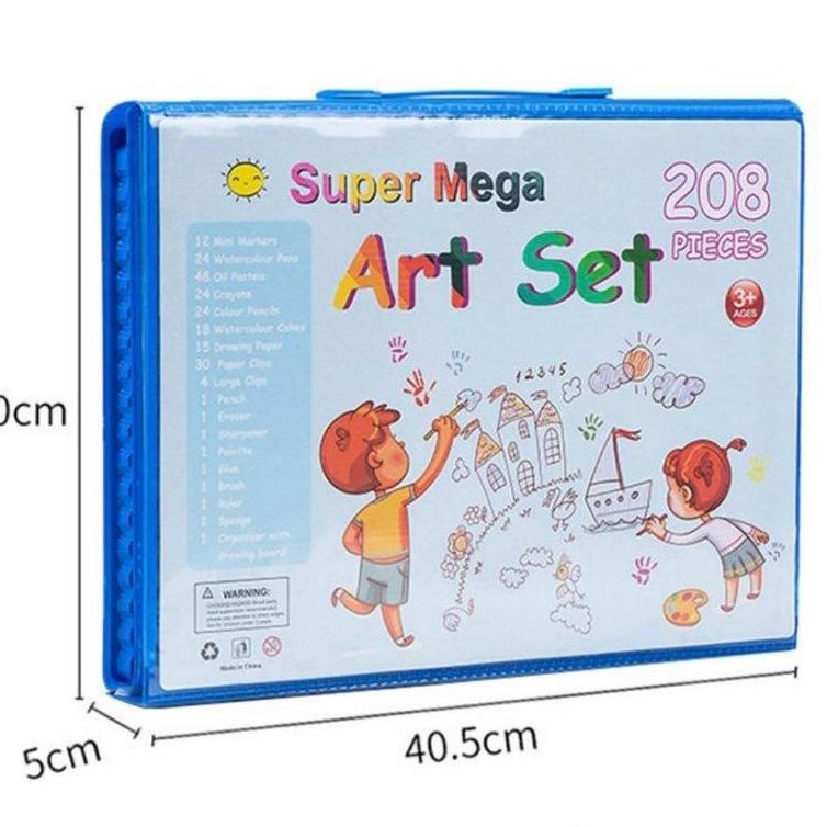 

[KODE EAW9U] Colouring Set Anak 208 pcs Crayon Art Set Alat Lukis