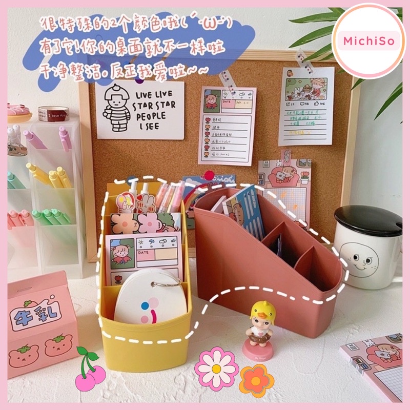 Michiso.id - kotak penyimpanan alat tulis | organizer meja | rak alat tulis | rak peralatan | rak me