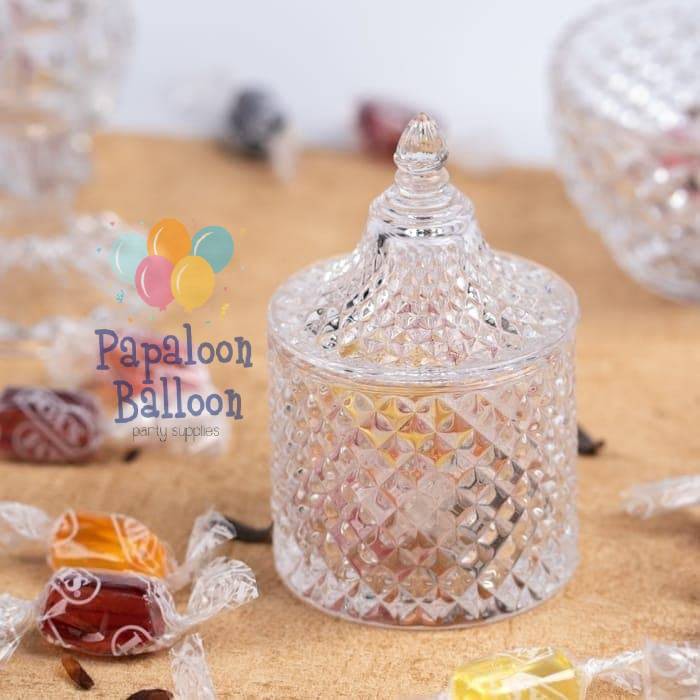 DC-Toples permen kaca Candy Jar DIAMOND Crystal Candy Pot Jar Kaca Kristal