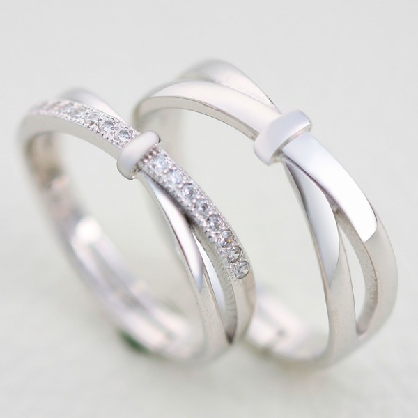 Cincin Perak Nikah Ring Silver Perak 925 Kawin Couple Ring Sepasang Murah Emas Tunangan Perak Wanita Lamaran Wedding Ring Cincin Hitam Asli Silver 925 Pria Murni Pasangan P014