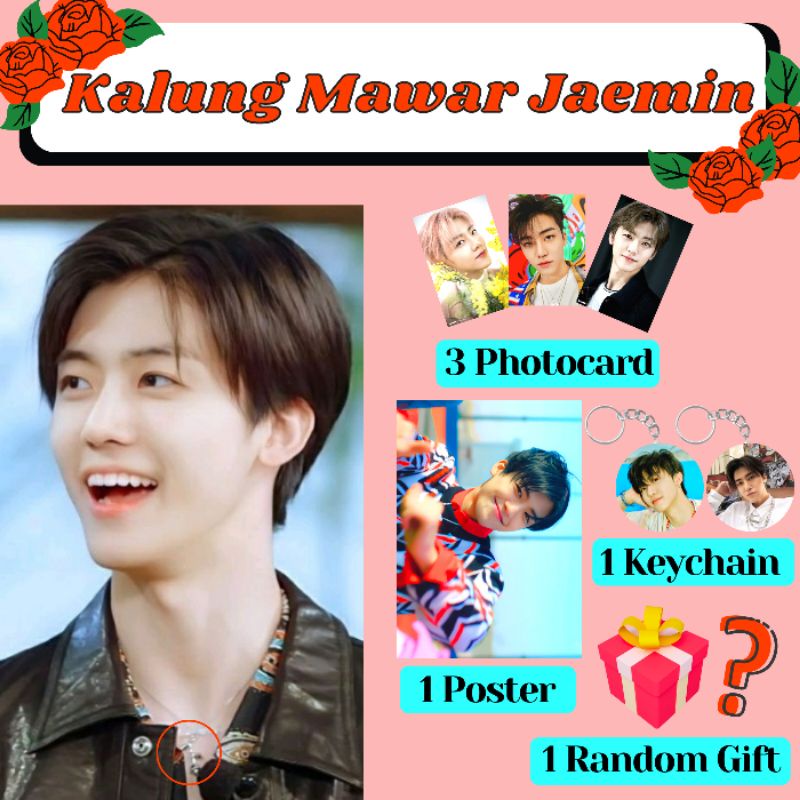 Kalung mawar Jaemin Renjun Taeyong Chenle NCT / Fankit NCT / Kalung mawar Taeyong / Kalung NCT