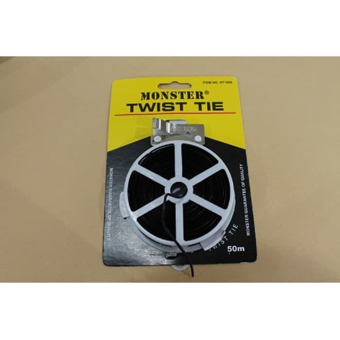 

[PROMO EKSKLUSIF] Kabel Twist Tie 50M Black - Dengan Bubble DISKON