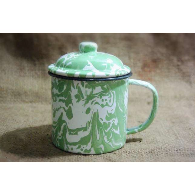 Gelas Mug Cangkir Enamel Seng Kaleng Blirik Blurik Jadul Vintage