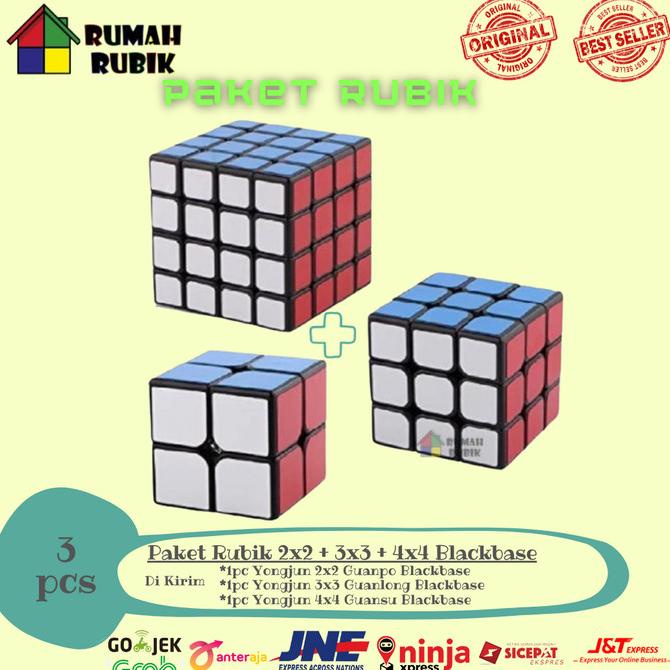 PROMO Paket Rubik 2x2 Rubik 3x3 Rubik 4x4 / Rubik Yongjun / Mainan
