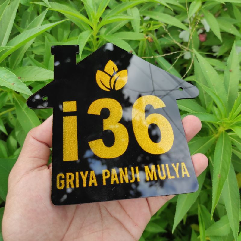 TERLARIS!!! NOMOR RUMAH ACRYLIC MURAH - UKURAN 15 CM X 15 CM - NOMOR RUMAH ELEGAN KUALITAS TERBAIK