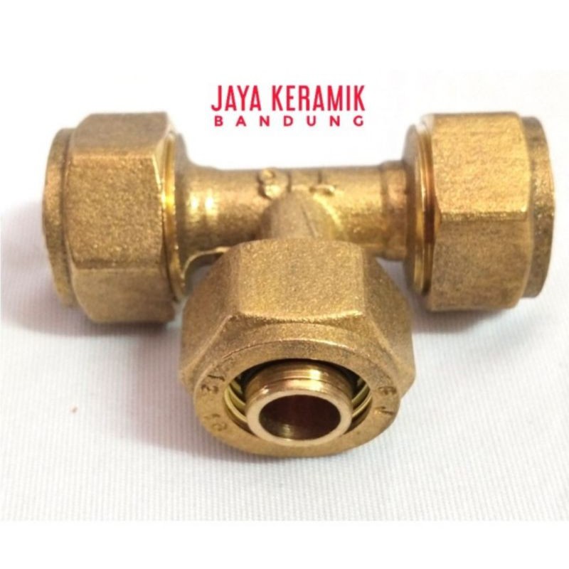 TEE SAMBUNGAN/TEE KUNINGAN 1/2&quot;/FITTING PIPA AIR PANAS