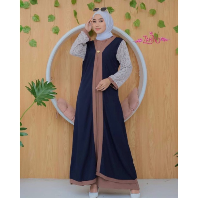 Riyani ura set outer syari itycrepe original zahin LD 105 ( LABEL ZAHIN) # OUTER TERPISAH #/ Set out