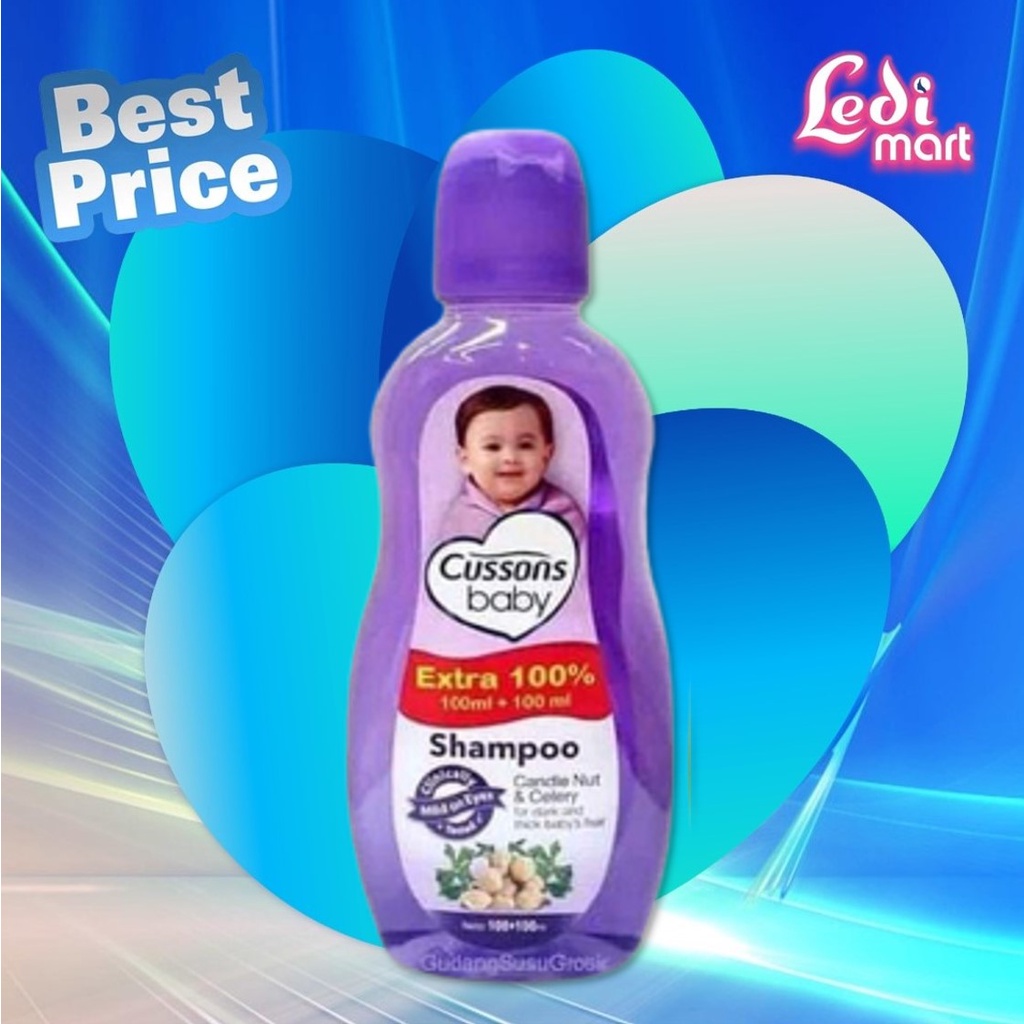 ORIGINAL Cussons Baby Shampoo 100ml+100 ml &amp; 50ml+50ml / Cusson Shampoo Bayi / LEDI MART