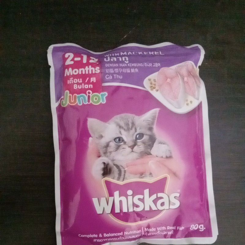 makanan kucing | whiskas basah junior tuna