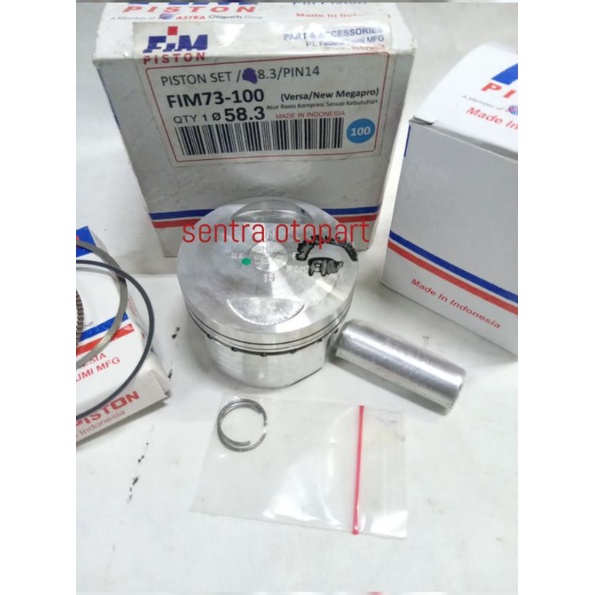 piston seher kit megapro monoshok oversize 100 original fim