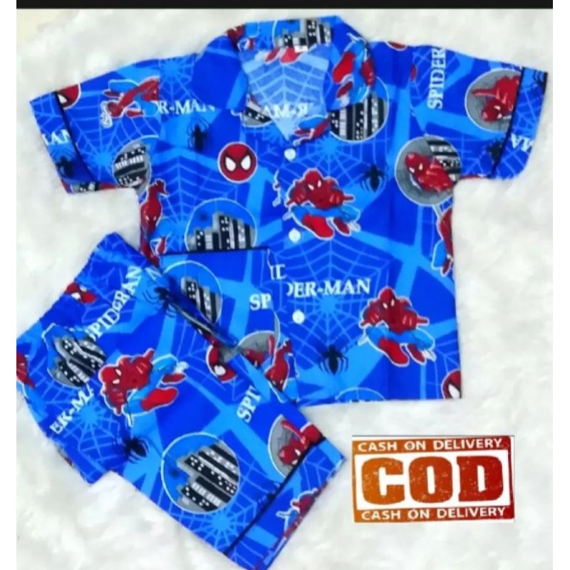 Baju tidur anak motif lengan pendek piyama anak pakaian tidur anak stelan anak baju anak murah