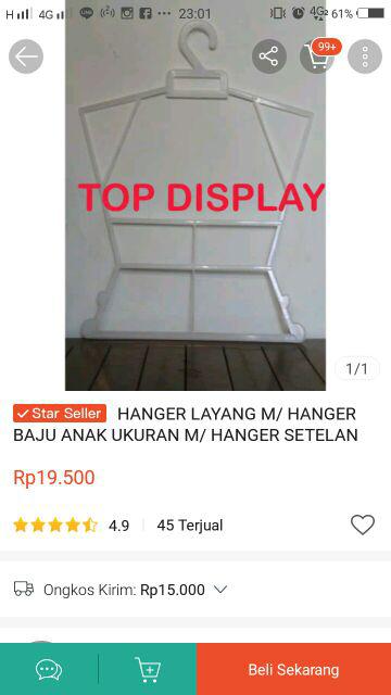 Rantai Plastik / Hanger Rantai Plastik / Gantungan Hanger/ Hanger Pink