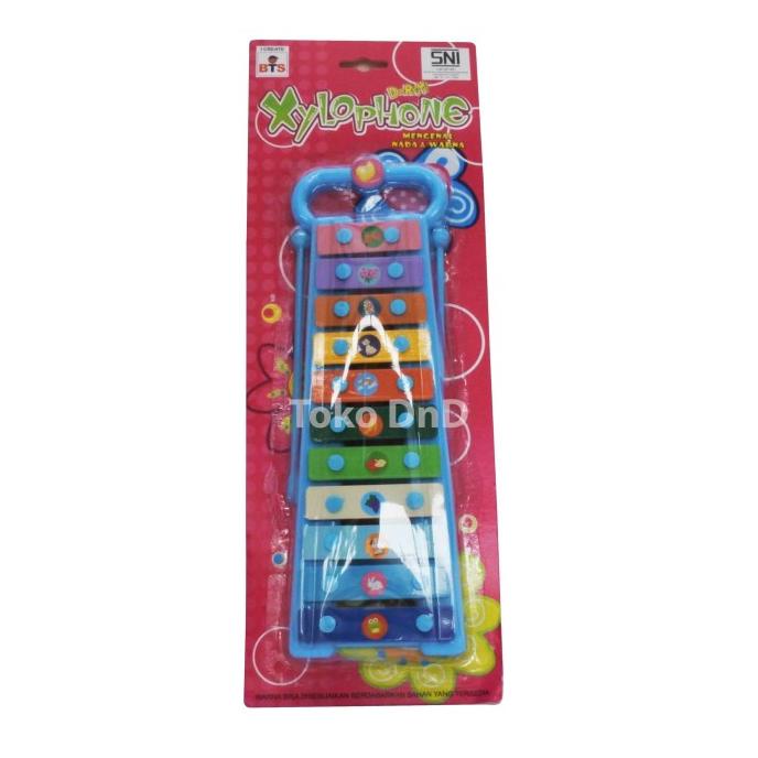MAINAN EDUKASI ANAK - XYLOPHONE KULINTANG DOREMI WARNA PINK BIRU UNGU