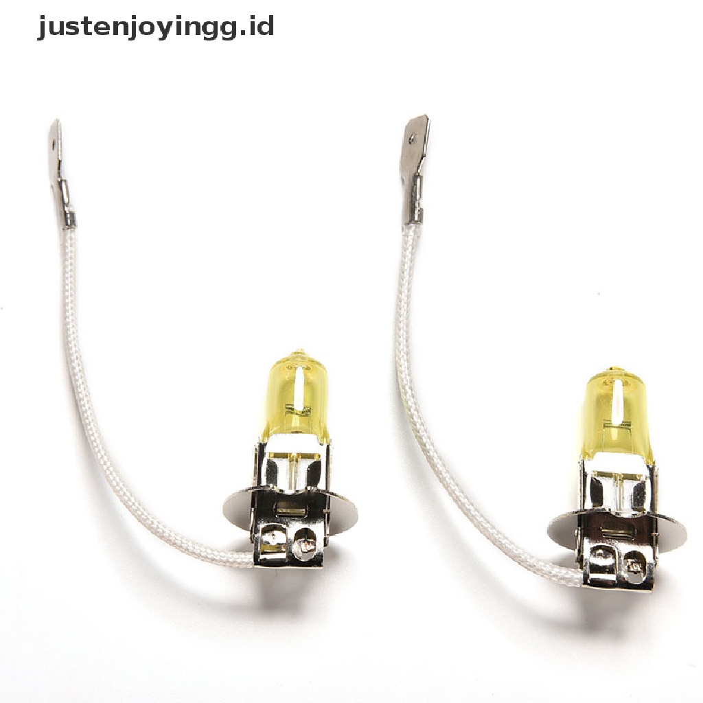 2 Pcs Lampu Kabut Halogen H3 12V 55W Warna Putih Kuning Emas Untuk Depan Mobil