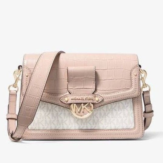 *Ready MK Original - Michael Kors Jessie Medium Crocodile Embossed Leather*