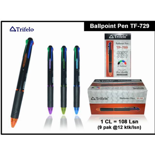 

Pulpen 4Warna Trifelo TF-729