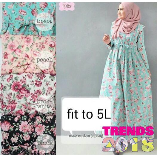 Terlarisss Gamis Jumbo 5L katun jepang Terb4ruuu