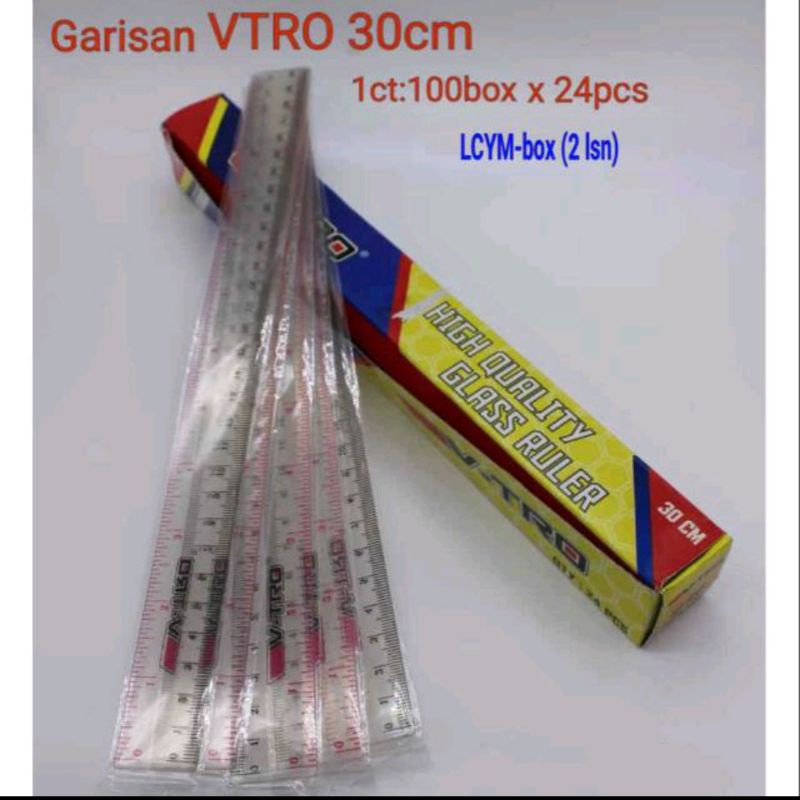 

Penggaris 30cm V-TRO transparan (24pcs)