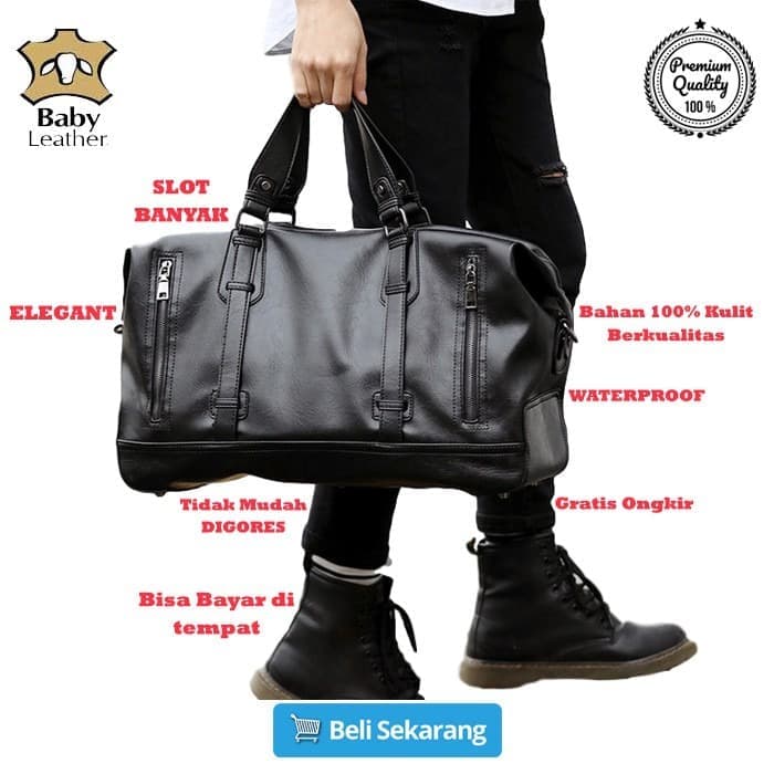 QQ 32 Tas Kulit Pria Tas Travel Kulit Pria Tas Selempang Pria kulit