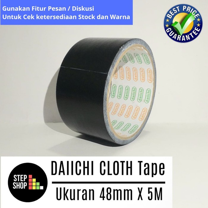 

DAIICHI CLOTH Tape - LAKBAN KAIN - LAKBAN JILID - 48mm X 5M HITAM