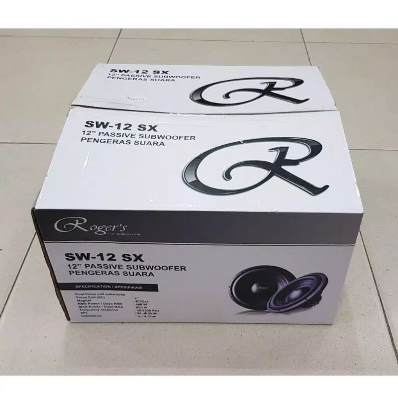 Subwoofer Roger's 12 Inch SW-12SX Double Magnet Double Coil Original