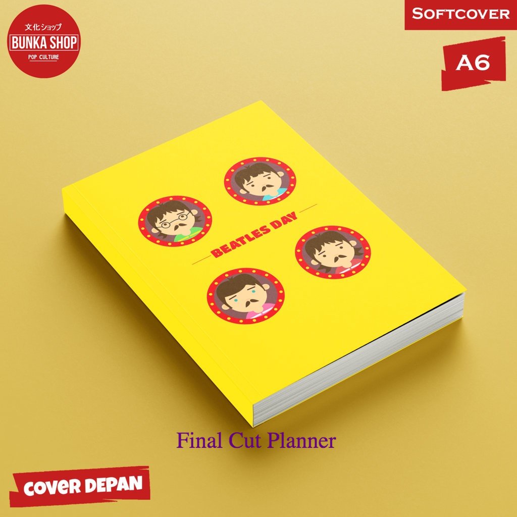 

Buku tulis polos/bergaris The Beatles B Softcover A6 Buku Tulis Catatan Notes Agenda Planner Jurnal