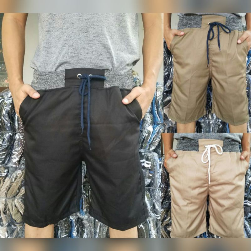 CELANA RIB PENDEK PRIA - Celana Rip Dewasa Jova Twill - Celana Chino Polos