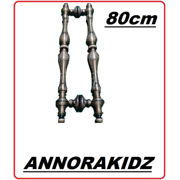 Handle Pintu Rumah Kuningan Motif Batik 80 cm Asli Kuningan