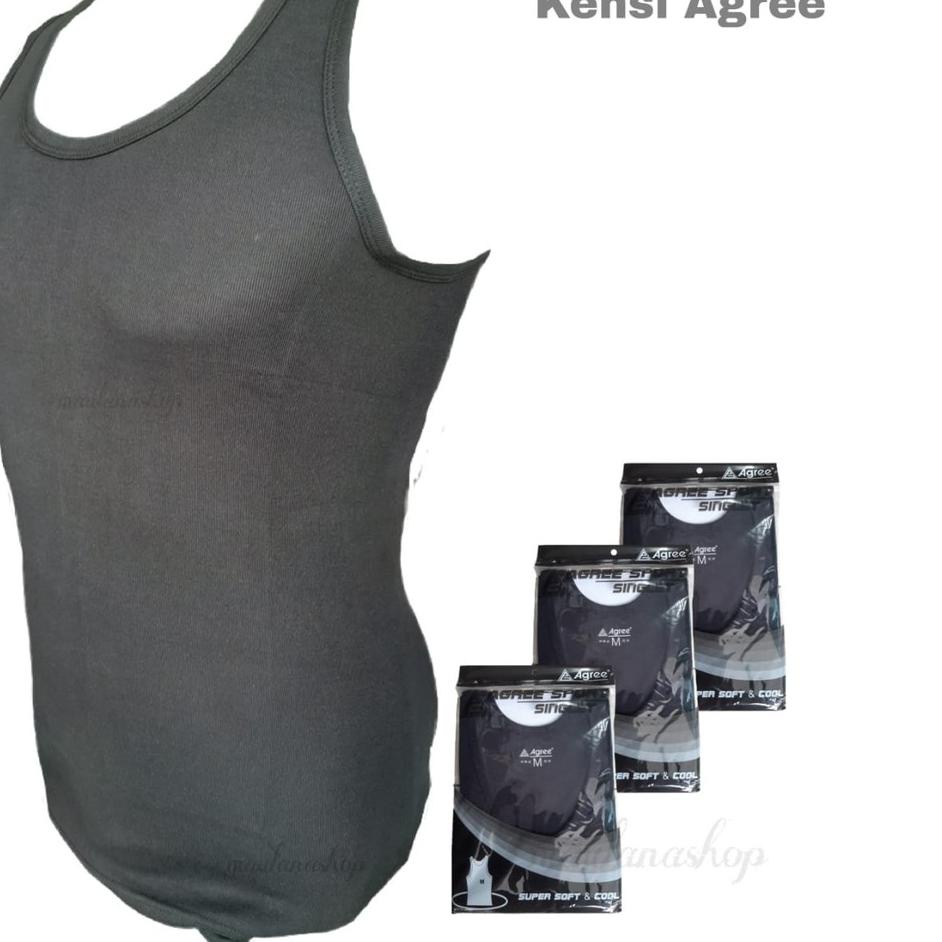 ゾ Singlet Pria Dewasa AGREE | Singlet pria agree | Tangtop pria agree Hitam ワ