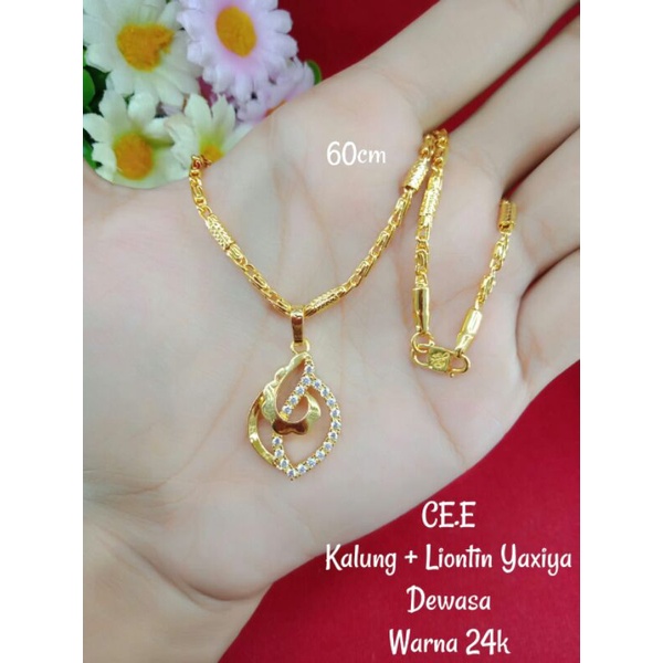 KALUNG ANTI KARAT LAPIS EMAS KUNING/AGEN KALUNG 24K