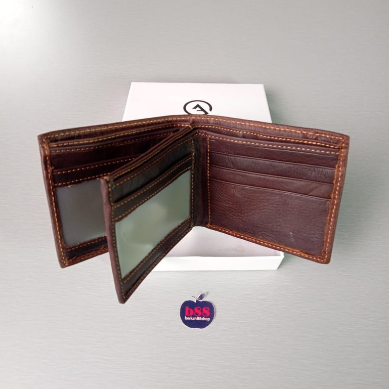 Dompet Pria 3D Kulit Asli AND5022 Coffee Import Dompet Kulit