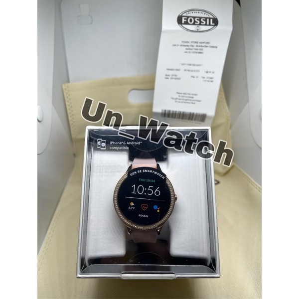 Fossil Gen 5E Blush Silicone Women FTW6066 100% Original