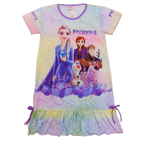 BAJU DRES DASTER ANAK PEREMPUAN CEWEK FROZEN