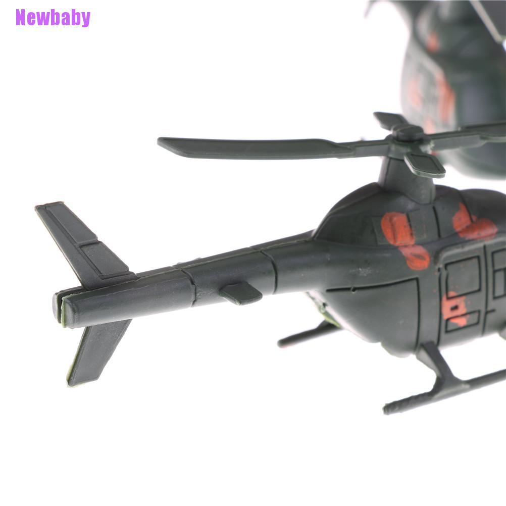 (Newbaby) 2pcs Mainan Helikopter Perang Dunia II Militer Modern Untuk Anak