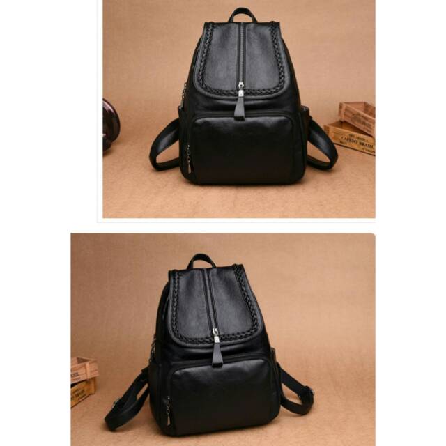 TAS RANSEL KEPANG SEMI KULIT RESLETING BESI