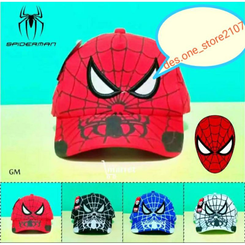 topi anak spiderman baseball topi spiderman