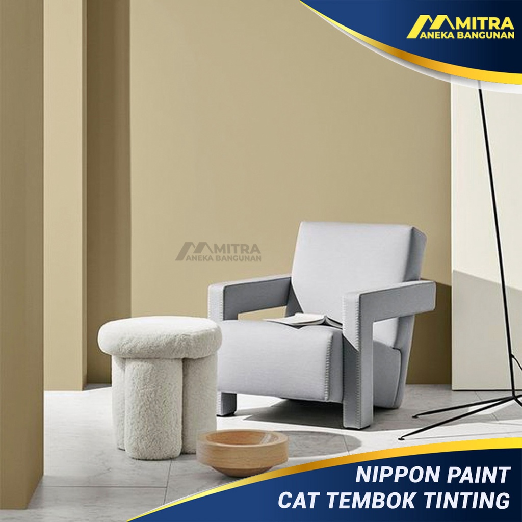 CAT TEMBOK NIPPON PAINT EKSTERIOR INTERIOR WOOD BOX NP N 1822 T / VINILEX ELASTEX SPOTLESS / BEIGE C