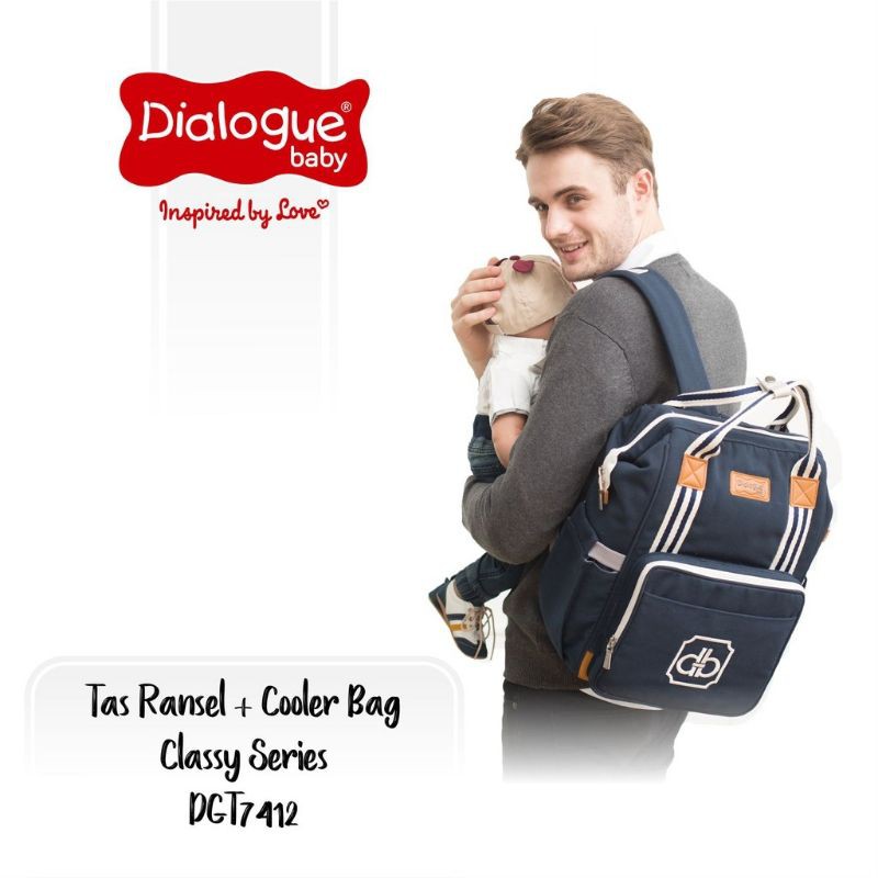 Dialogue backpack diaper bag + cooler bag DGT7412 / tas ransel set bayi